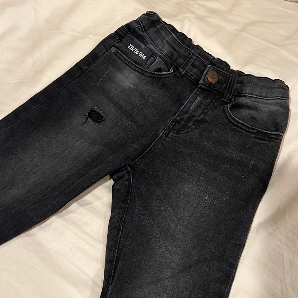 Zara boys size 7 black jeans